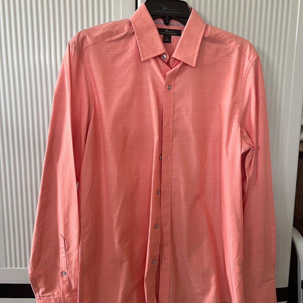 Marc Anthony Men's Peach Dress Shirt